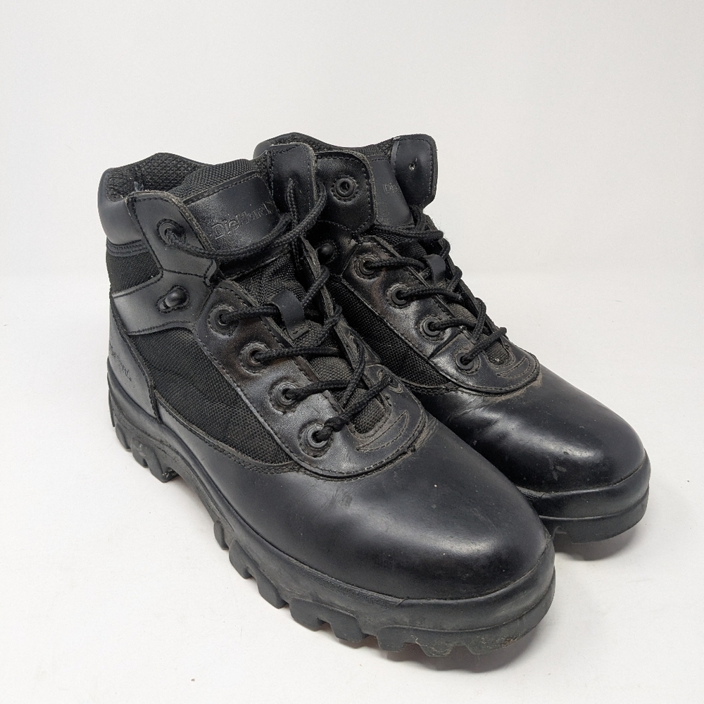 Die Hard Mens Size 10.5 D Black Leather Lace Up Work & Safety Boots Oil Slip Res
